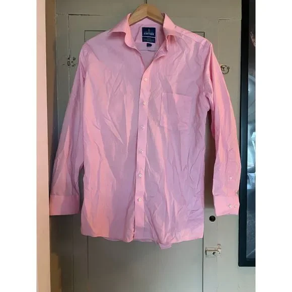 stafford pink dress shirt Stafford | Shirts | Pink Stafford Dress Shirt 5 12 Used